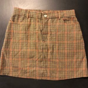 Plaid miniskirt very cute